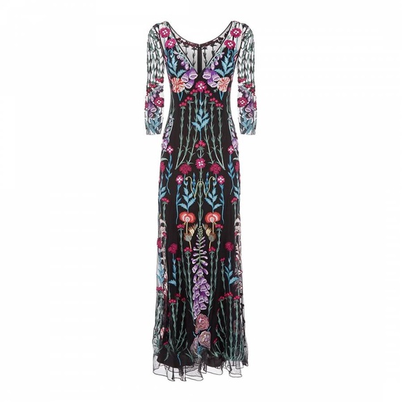 Temperley London Dresses & Skirts - TEMPERLEY LONDON Black Woodland V-Neck Dress